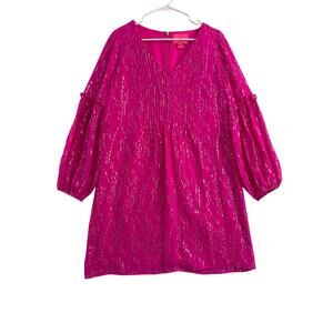 Lilly Pulitzer Pink Dress with Metallic Accents